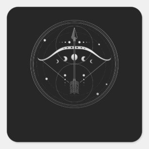 Adesivo Quadrado Geometria Sagrada De Arco E Seta