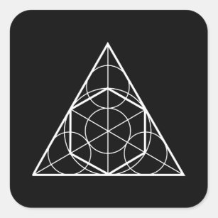 Adesivo Quadrado Geometria sagrada do triângulo
