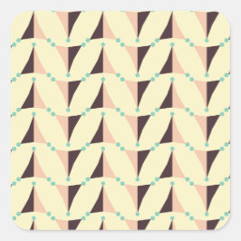 Adesivo Quadrado Geometric pattern in retro vibe