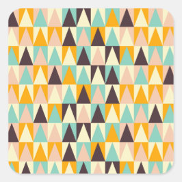 Adesivo Quadrado Geometric pattern of multi-colored triangles 