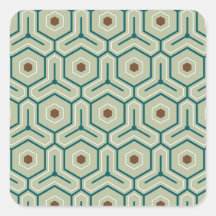 Geometric pattern with interlocking hexagons