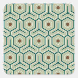 Adesivo Quadrado Geometric pattern with interlocking hexagons