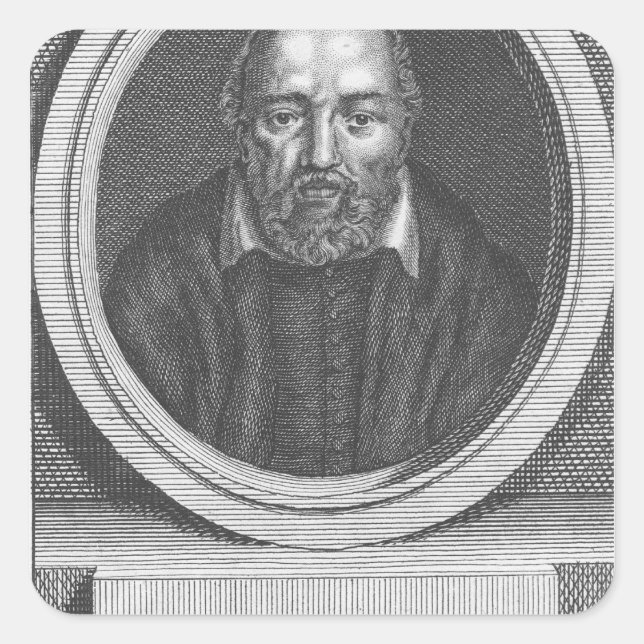 Adesivo Quadrado George Buchanan, gravado para a Universal Magazine (Frente)