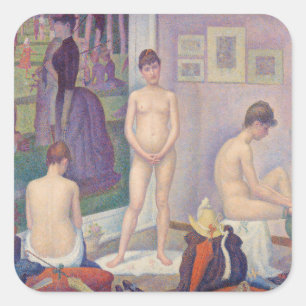 Adesivo Quadrado Georges Seurat - As Modelos