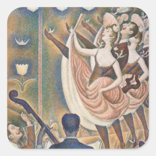 Adesivo Quadrado Georges Seurat - Le Chahut