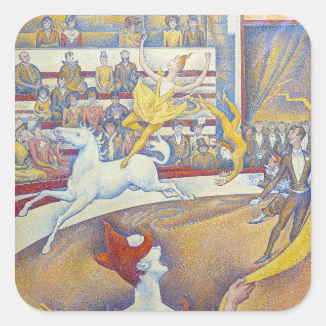 Adesivo Quadrado Georges Seurat - O Circo (Frente)