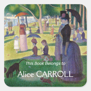 Adesivo Quadrado Georges Seurat - Um Domingo na La Grande Jatte