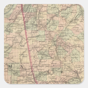 Adesivo Quadrado Geórgia e Alabama