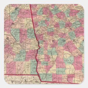 Adesivo Quadrado Geórgia e Alabama