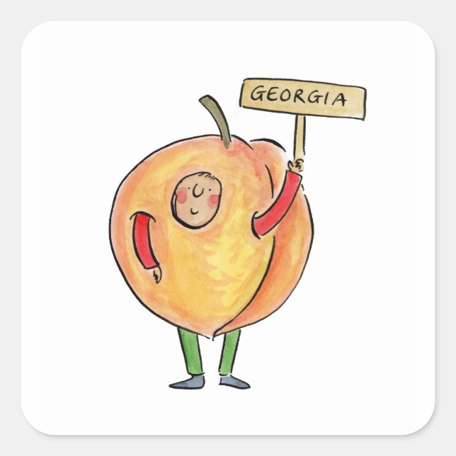 Adesivo Quadrado Georgia Peach (Frente)