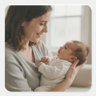 Adesivo Quadrado Gerações de Amor – Avó & Bebê