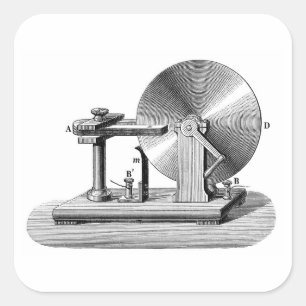 Adesivo Quadrado Gerador de discos Faraday