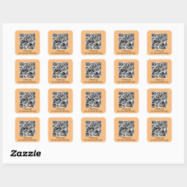Adesivo Quadrado Gerar URL de Código QR Personalizado