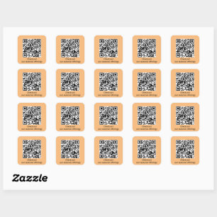 Adesivo Quadrado Gerar URL de Código QR Personalizado