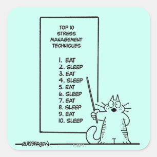 Adesivo Quadrado Gerenciamento de Tempo