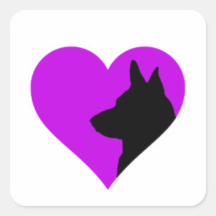 Adesivo Quadrado German shepherd