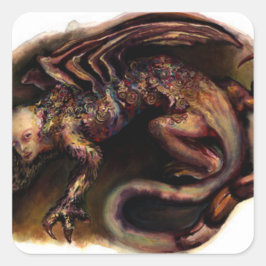 Adesivo Quadrado Geryon do Inferno de Dante