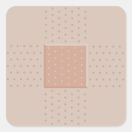 Adesivo Quadrado Gesso de Bandas Médica - Vinheta Quadrada