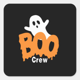 Adesivo Quadrado Ghost Boo Crew Halloween