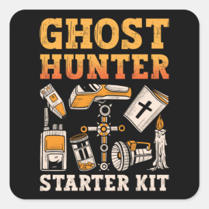 Adesivo Quadrado Ghost Hunter Starter Kit Paranormal Caça ao Fantas