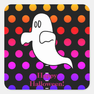 Adesivo Quadrado Ghost Kids Halloween