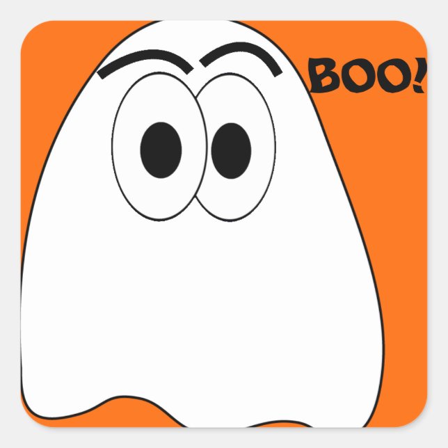 Adesivo Quadrado Ghost Kritter Stickers (Frente)