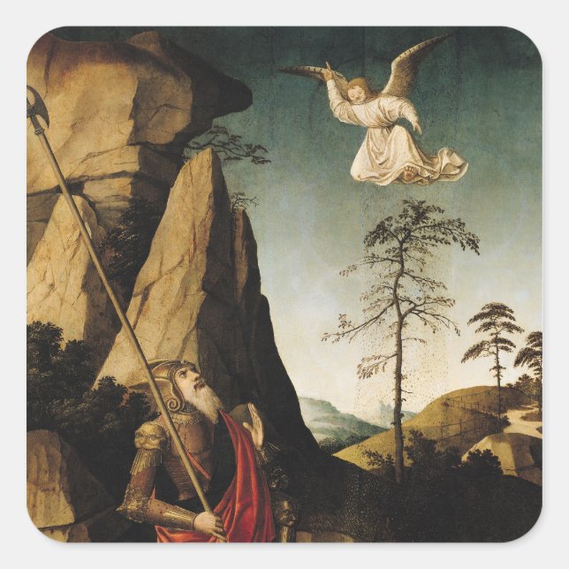 Adesivo Quadrado Gideon e o Fleece, c.1490 (Frente)