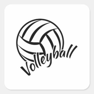Adesivo Quadrado Gift da Equipe de Voleibol de Praia