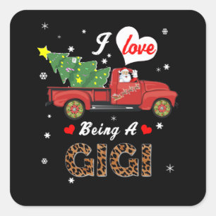 Adesivo Quadrado Gigi Lover   Eu Adoro Ser Uma Árvore De Natal Gigi