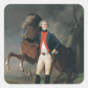 Adesivo Quadrado Gilbert Motier Marquis de la Fayette, 1788