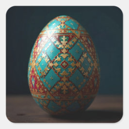 Adesivo Quadrado Gilded Patchwork Easter Egg