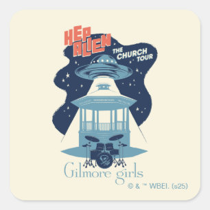 Adesivo Quadrado Gilmore Girls Hep Alien Tour da Igreja