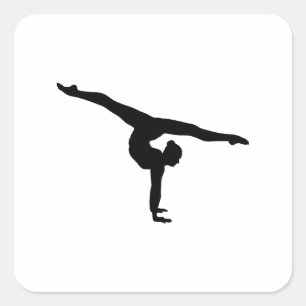 Adesivo Quadrado Ginástica Ritmica Silhueta