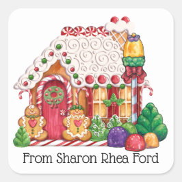 Adesivo Quadrado Gingercake House