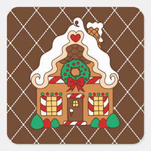 Adesivo Quadrado Gingercake House Stickers