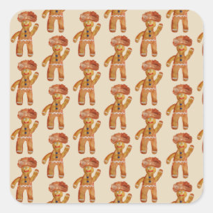 Adesivo Quadrado Gingercake Man Sticker