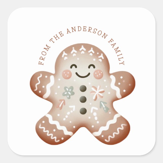 Adesivo Quadrado Gingercake Man Sticker (Frente)