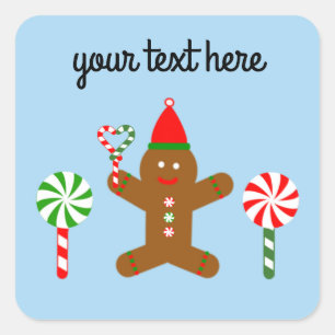 Adesivo Quadrado Gingerpão Homem #1