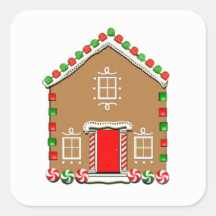 Adesivo Quadrado Gingerpão House Sticker Quadrado