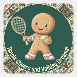 Adesivo Quadrado Gingerpão Tênis Grand Slam 🎾 🎄 texto personaliza