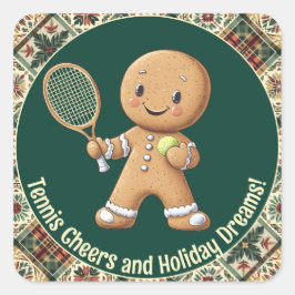 Adesivo Quadrado Gingerpão Tênis Grand Slam 🎾 🎄 texto personaliza