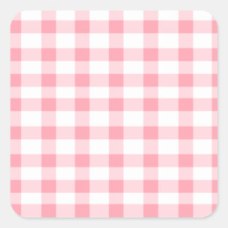 Adesivo Quadrado Gingham Rosa
