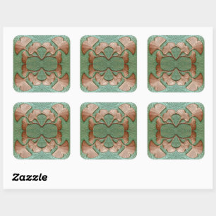 Adesivo Quadrado Gingko Sticker