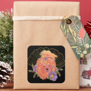 Adesivo Quadrado GINKGO SPIRIT Chow dog