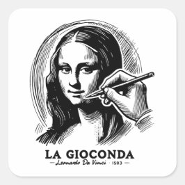 Adesivo Quadrado Gioconda