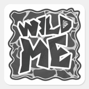 Adesivo Quadrado Giraffe Black and Light Cinza