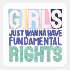 Adesivo Quadrado Girls And Fundamental Rights