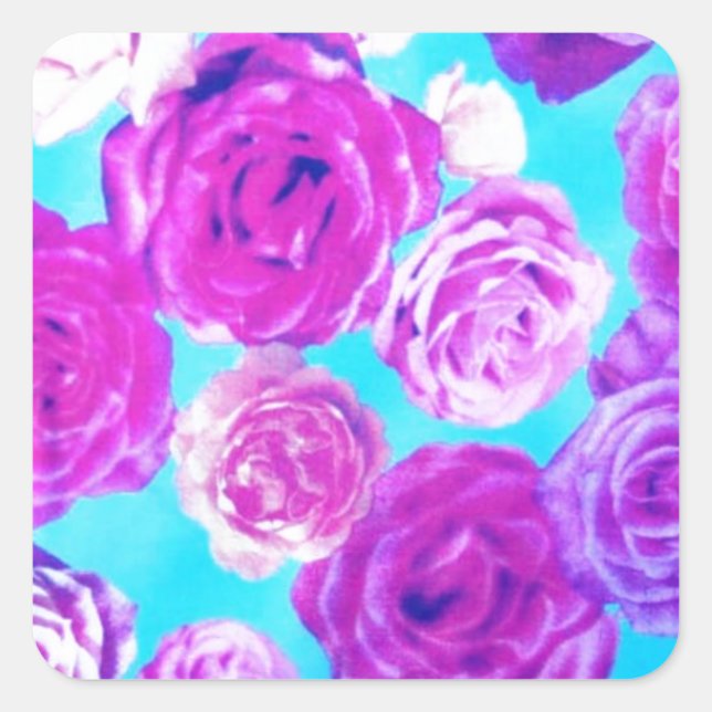 Adesivo Quadrado Girly Floral (Frente)