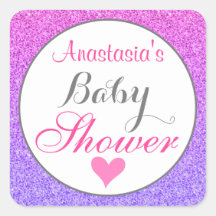 Girly & Glam Ombre Chá de fraldas Brilhante Púrpur