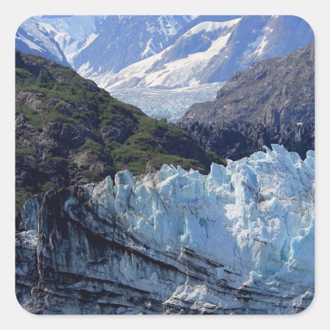 Adesivo Quadrado Glacier Bay, Alasca (Frente)